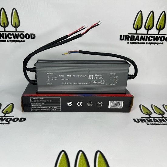Трансформатор Eleganz 300W 12V IP67