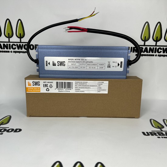 Трансформатор SWG PRO 250W 24V IP67