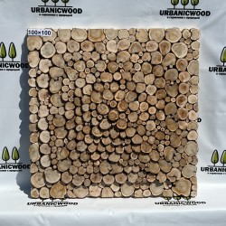 Панно Forest Breath PYRAMID из сибирского можжевельника 100×100см