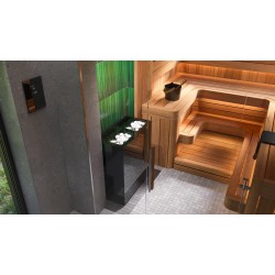 Электрическая печь для бани и сауны Sangens W30/40 GLASS BLACK