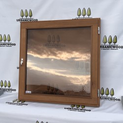 Термоокно из ольхи 100х100см