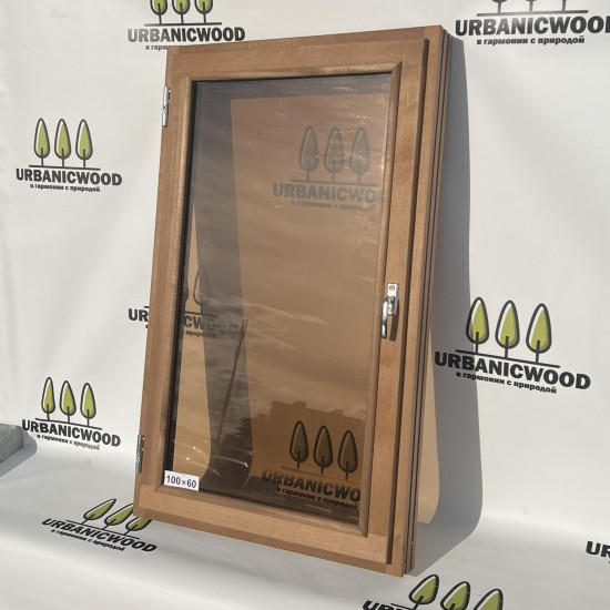 Термоокно из ольхи 100х60см 