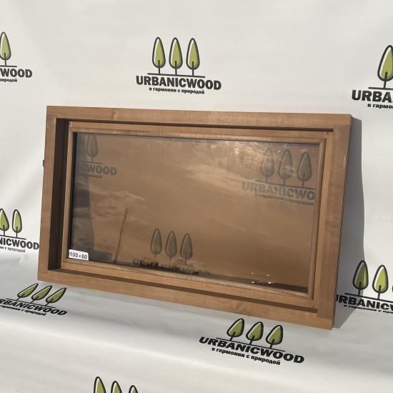 Термоокно из ольхи 100х60см HORIZON