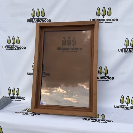 Термоокно из ольхи 100х70см 