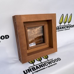 Термоокно из Ольхи 30×30 см
