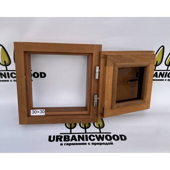 Термоокно из Ольхи 30×30 см