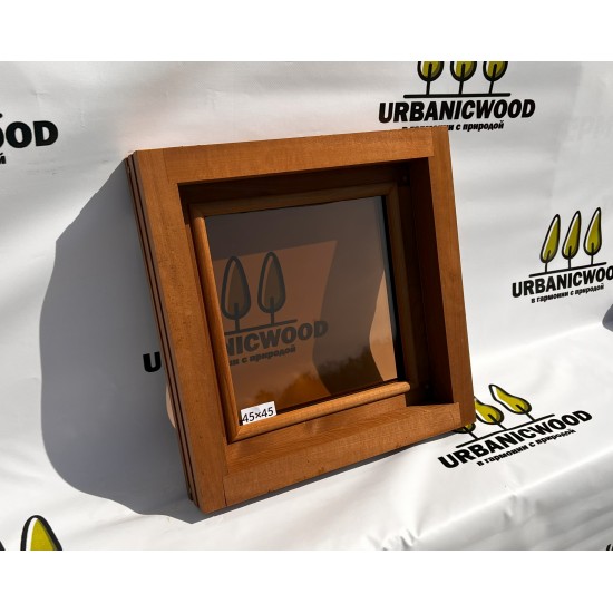 Термоокно из Ольхи 45×45 см