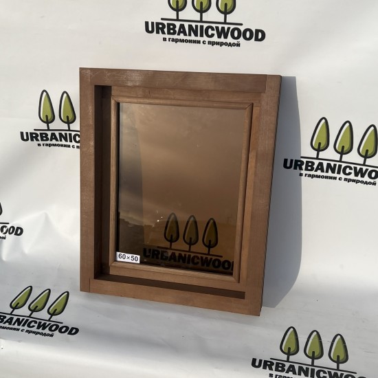 Термоокно из ольхи 60х50см