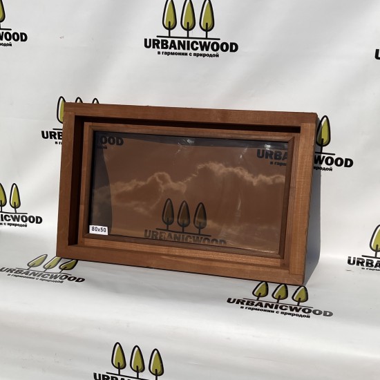 Термоокно из ольхи 80х50см HORIZON