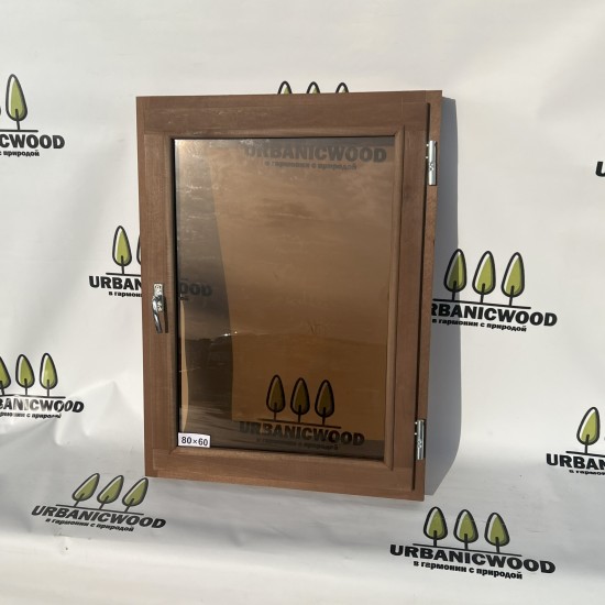 Термоокно из ольхи 80х60см