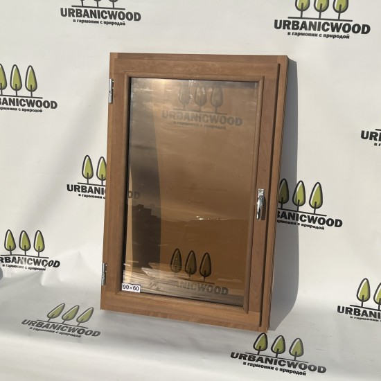 Термоокно из ольхи 90х60см