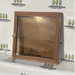 Термоокно из ольхи 90х90см 